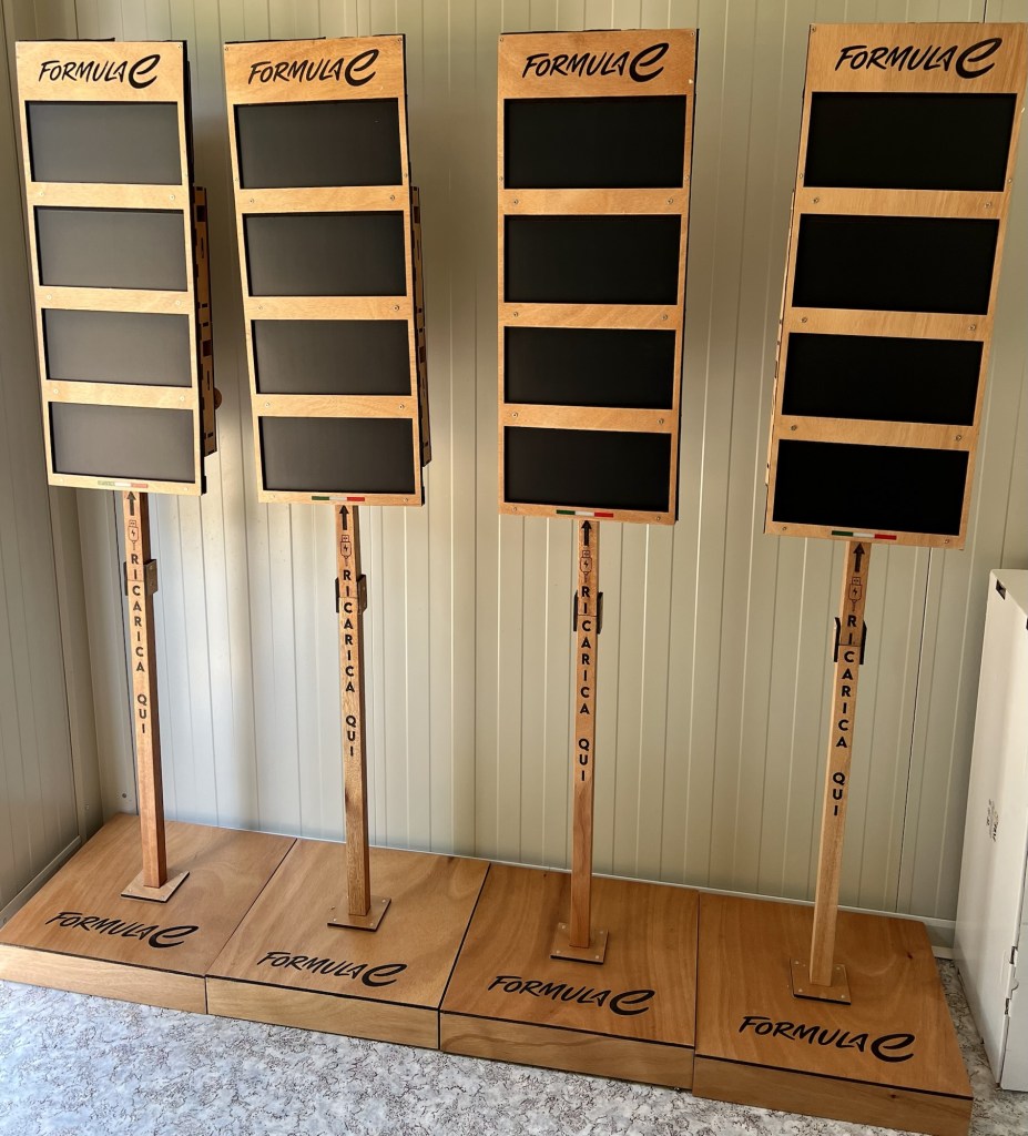 Colonnine di ricarica solare ENERGY2GO personalizzate per un evento sportivo